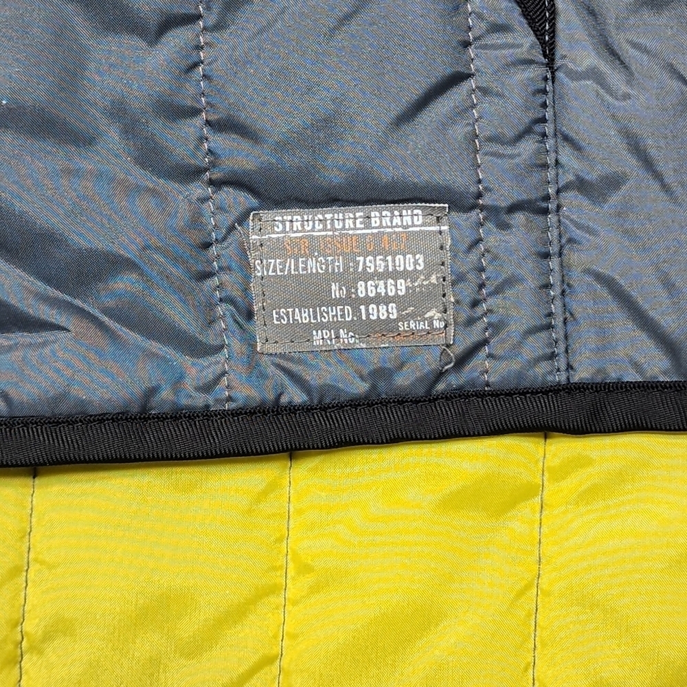 Structure Men's Gray Quilted Yellow Lined Vest XL - Picture 4 of 11